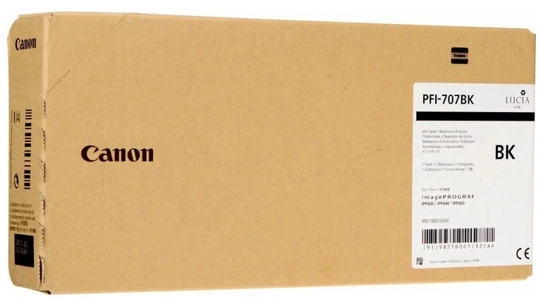Картридж Canon  PFI-707BK, 9821B001